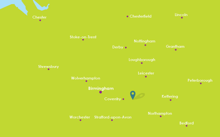 Rugby Location Map
